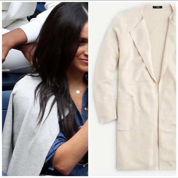 J. Crew Jackets & Blazers - J. Crew Juliette Collarless Open Sweater Blazer Ivory ASO Meghan Markle